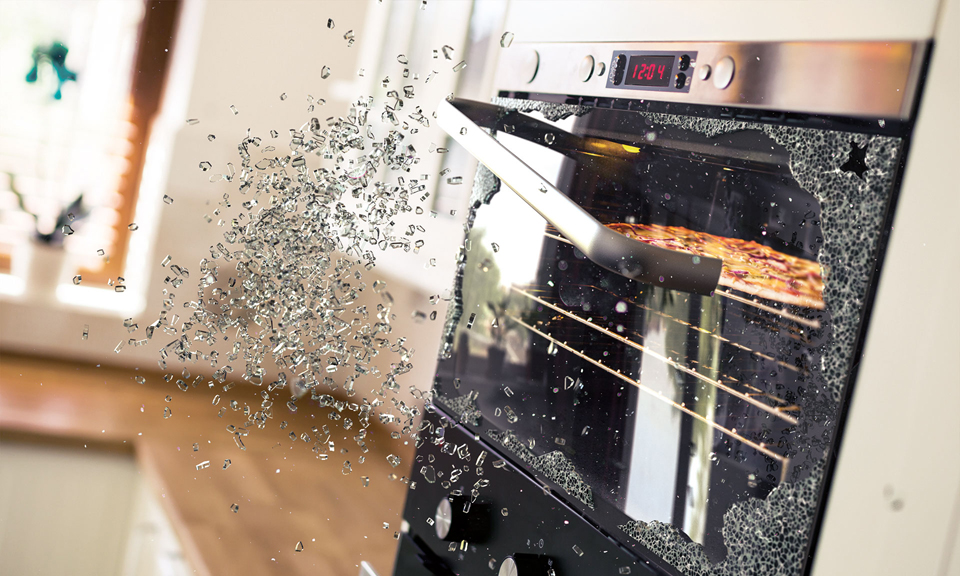 exploding oven door footscray